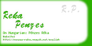 reka penzes business card