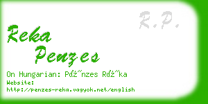 reka penzes business card